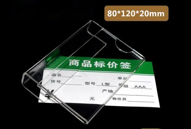 

10pcs 2018 New style L Shape Table Sign Price Tag Label Display Stand Paper Promotion name Card desk frame label display holder