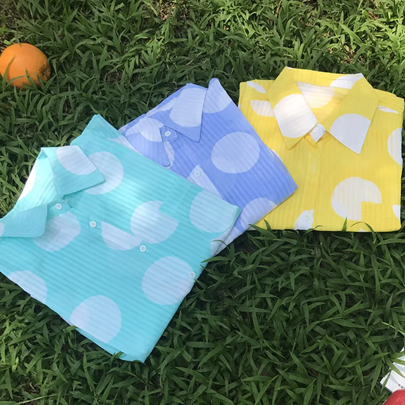 

Summer Women Sun Blouse Korean Loose Long Sleeve Shirt Beach Female Casual Shirt Ladies Print Femme Tops 2019 Spring Summer New