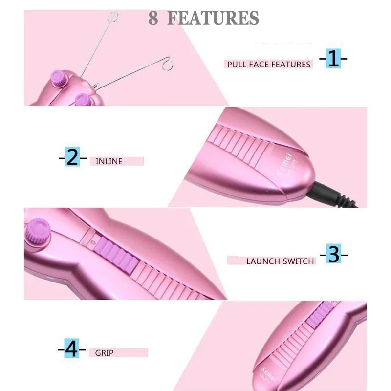 VamsLuna средство для удаления волос для лица-электрический эпилятор для лица удаление волос и Бритва Уход за лицом
