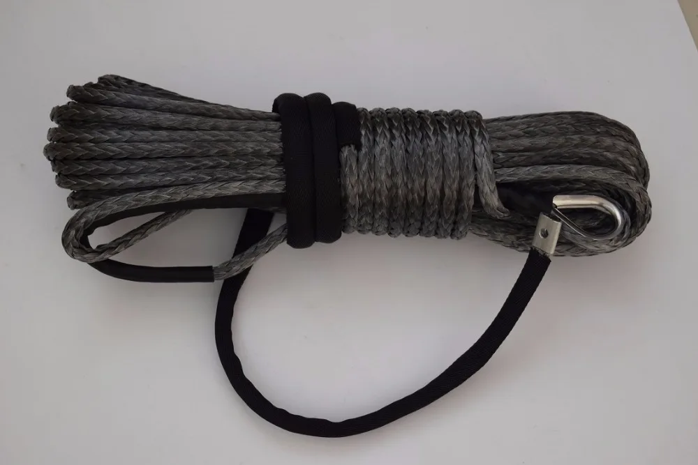 Free Shipping Grey 10mm*30m Synthetic Rope,Replacement Winch Rope,3/8