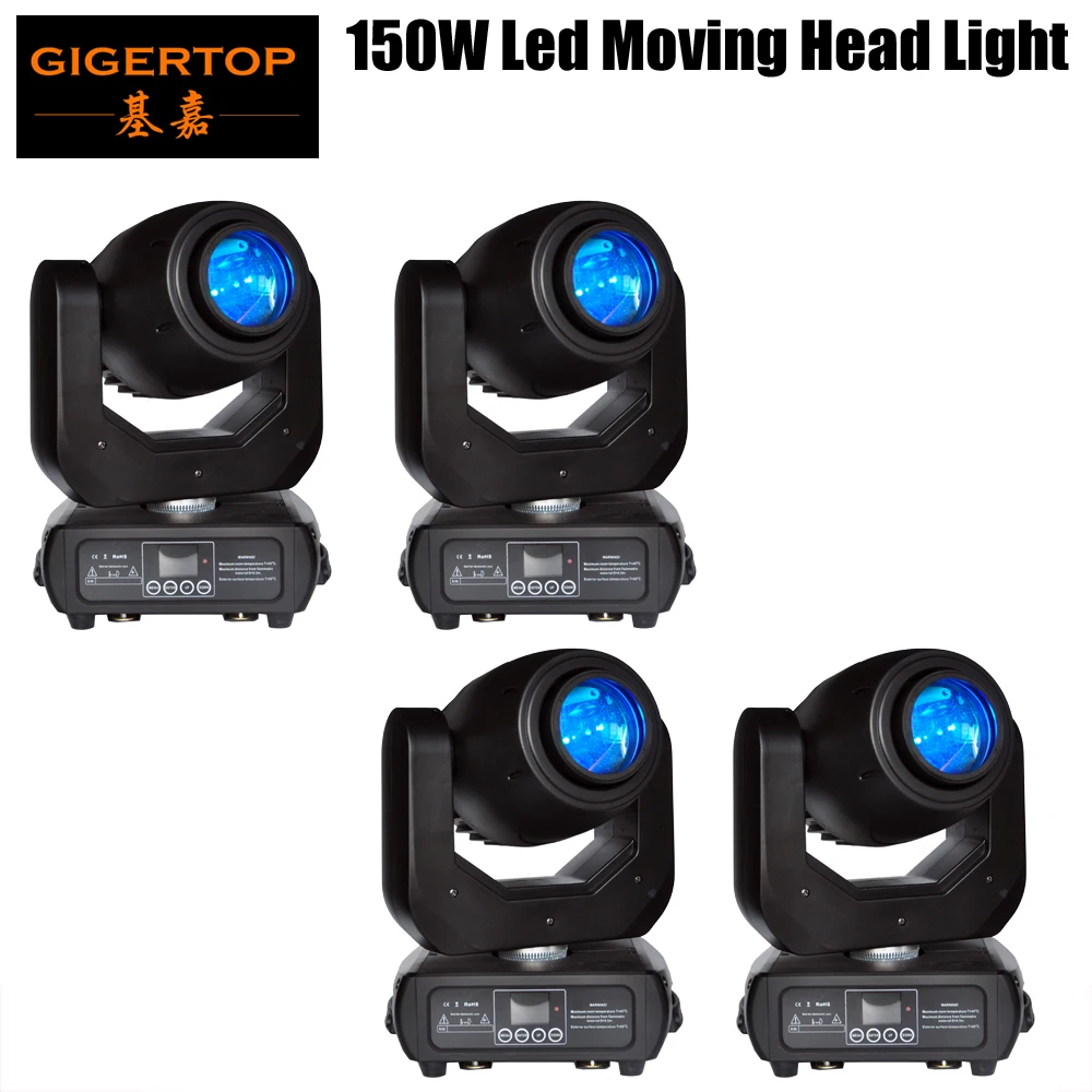 Gigertop 4 упак. к. 150 Вт светодио дный Moving Head пятно света с 5pin беспроводной разъем подключения 16/14/12/10 каналов DMX USITT DMX-512