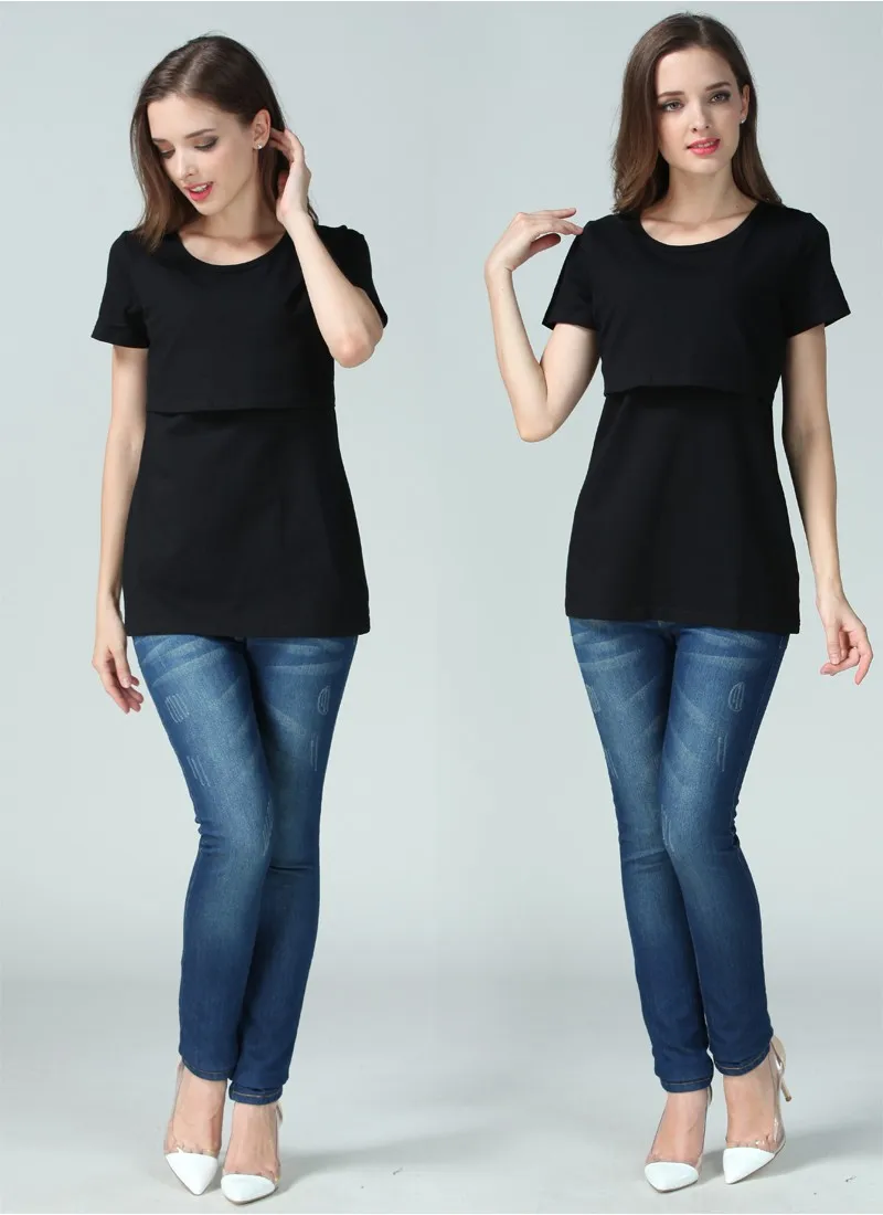 Materno para Mulheres Alto de Maternidade Emoção Mães Gravidez Maternidade Roupas Outono Manga Longa Tops Aleitamento Grávidas Enfermagem T-shirt 23 Cheap breast feeding tops