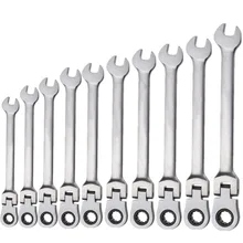 1pc /6 pçs/set cabeça fixa combinação de catraca chave inglesa conjuntos ferramentas manuais catraca lidar com chaves 8/9/10/11/12/13mm(China)