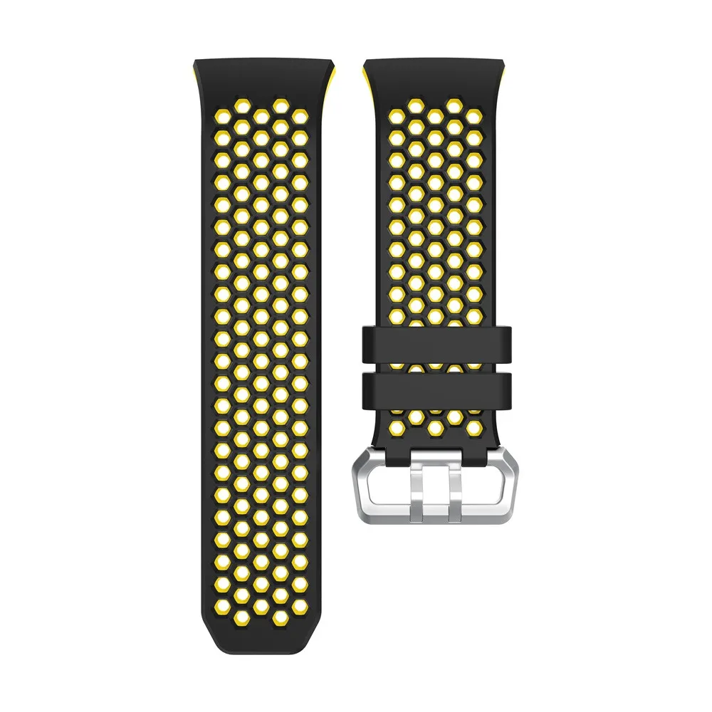 Ouhaobin ремешок для часов легкий вентилируемый силиконовый браслет перфорированный аксессуар спортивные повязки для Fitbit ионных ремешков Dec12 - Цвет: H