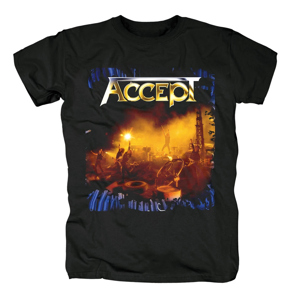 Новая Черная футболка с надписью Bloodhoof Accept Death Core HEAVY METAL BAND Азиатский