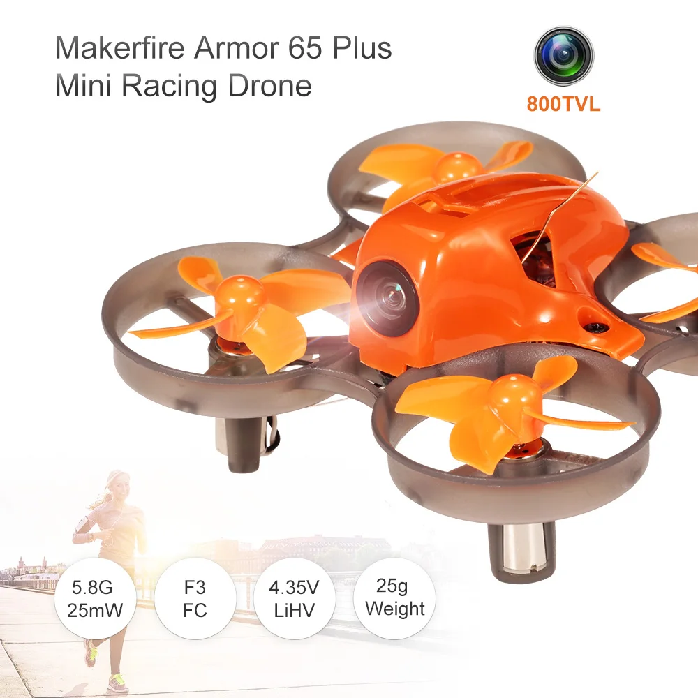 

Professional RC Drone ARMOR 65 Plus Mini Micro 5.8G 800TVL FPV Racing Quadcopter with FrSky XM Receiver