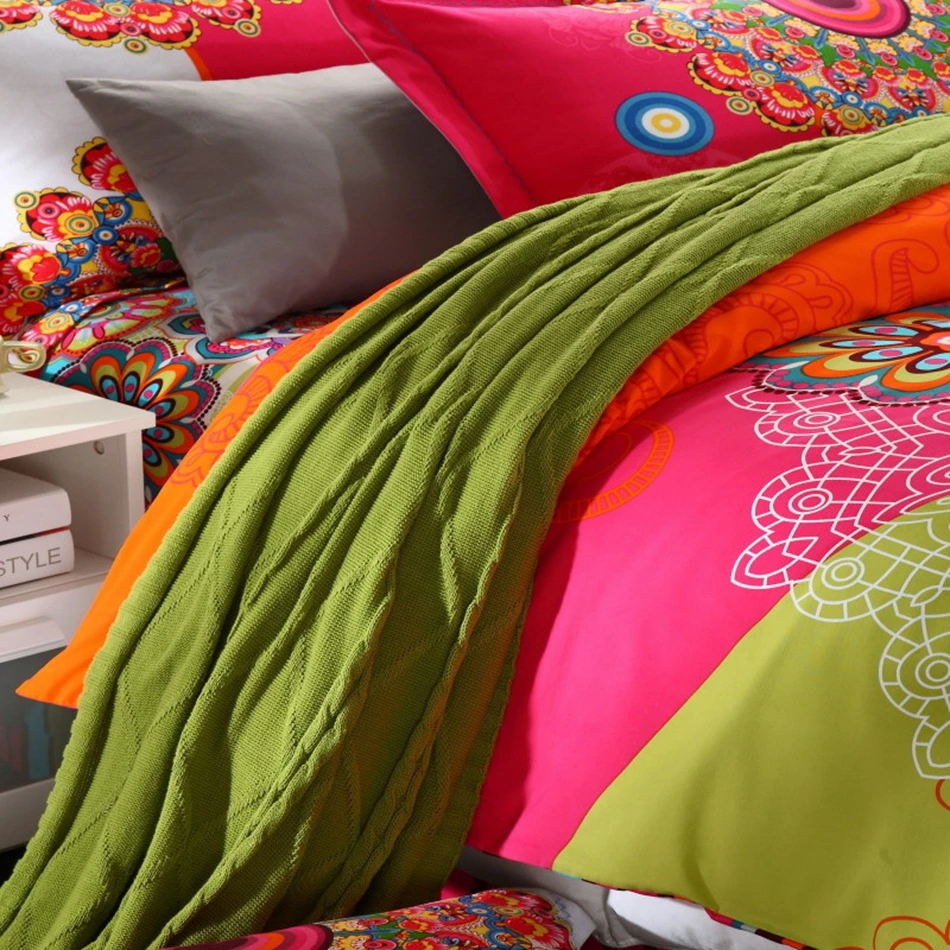 Red-romantic-color-boho-bedding-set-cotton-100-soft-duvet-cover-bedspread-bedding-pillowcases-luxury-duvet (4)