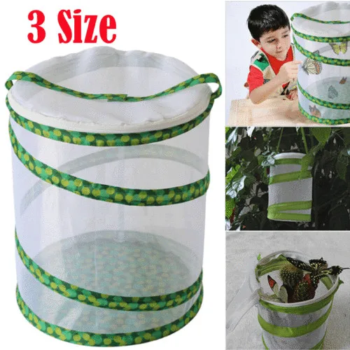 

2019 New 3 Size Foldable Mesh observing Cage For Insect/butterfly/Praying mantis Insect cage