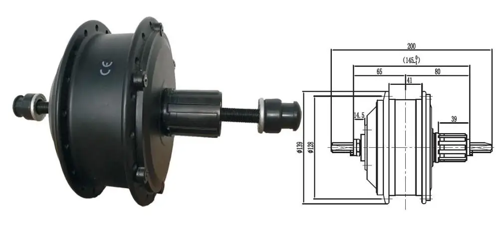 24v36v48v 250w350w BL Gear Motor Rear Driven For 16-28 Inch Electric Bike MTB With Cassette Flywheel v/Disc Brake Accessary | Спорт и