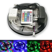 5 м 3528 SMD 300 светодиодный s Водонепроницаемый ip65 изменение цвета RGB светодиодный светильник+ 24Key ИК пульт дистанционного управления+ 12V 2A источник питания