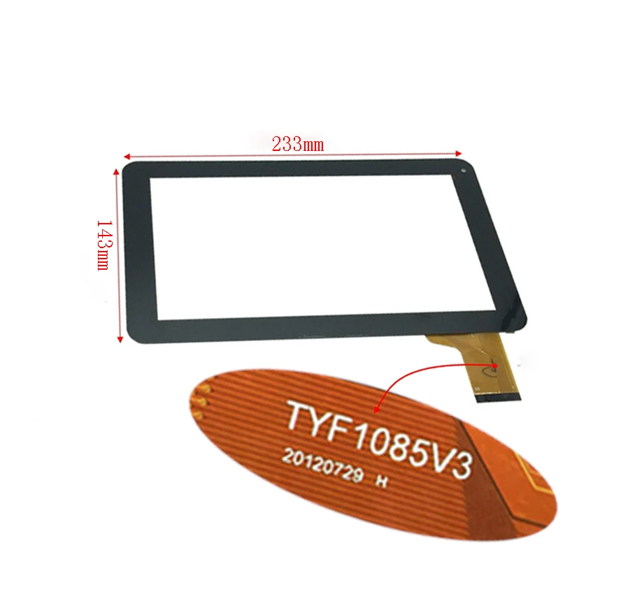 9 Inch Touch Screen Replacement Digitizer for 9" TABLET P/N TYF1085V3