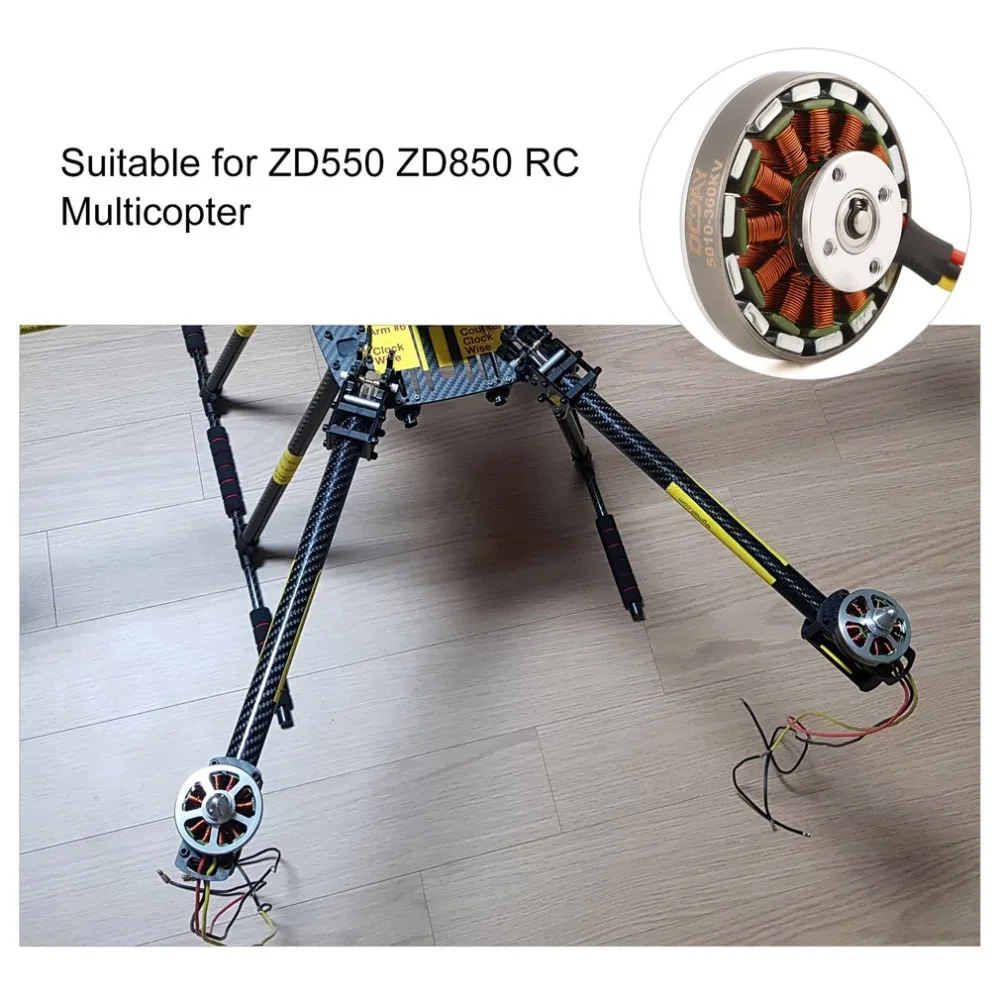 OCDAY 110g 5010 360/750KV алюминиевый бесщеточный мотор с высоким крутящим моментом для ZD550