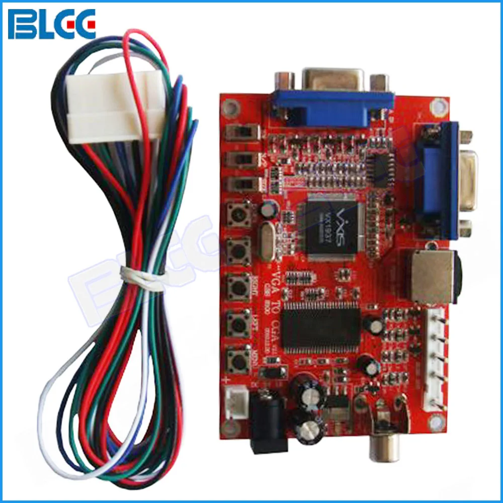 VGA to CGA CVBS S Video Arcade Games Converter Board Video Game