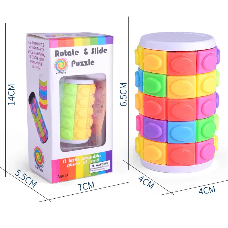 Новый rolat & Slide Puzzle Cube 6,5 см волшебный куб антистресс головоломка Neo Cubo Magico для детские образовательные игрушки для подарков