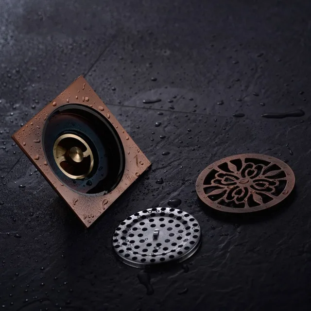 New-high-quality-Red-bronze-brass-antique-copper-100x-100mm-square-anti-odor-floor-drain-bathroom.jpg_640x640 (1)