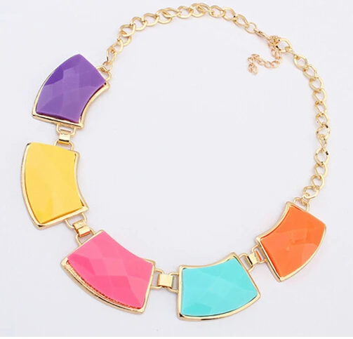 Simply Geometric Pendant Bib Necklace New Fashion Statement cxt906435 | Украшения и аксессуары