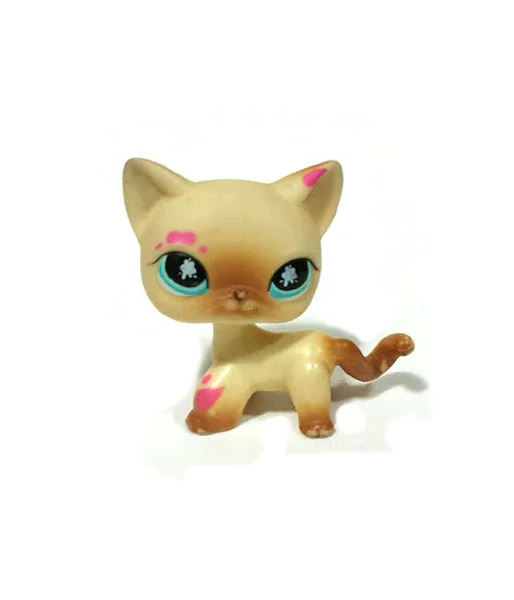 

Pet Shop Animal Cream Pink Splash Cat Loose Figure Child Girl Toy