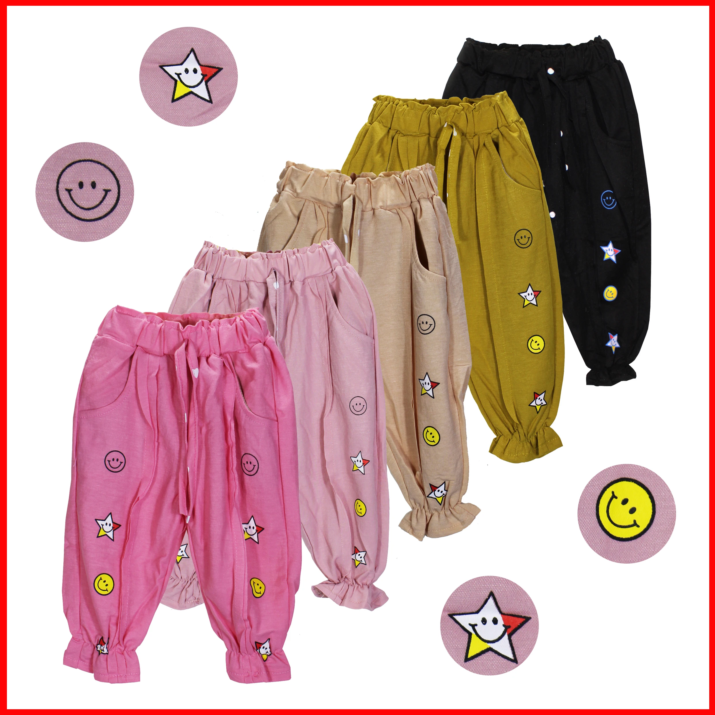 

Thin For Summer Children Pants Casual Bloomers Girl Kid Baby Cropped Trousers