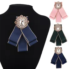 Модная жемчужная имитация воротника Бабочка Акриловые Кристаллы Gravatas Noeud Papillon Homme Nep Kraagje блузка Ткань галстук-бабочка для женщин