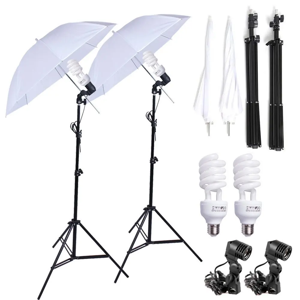 

Abeststudio Continuous Dual Photo Studio Lighting Kit with 2x 225W 5500K Bulb 33" Umbrella Light Stand