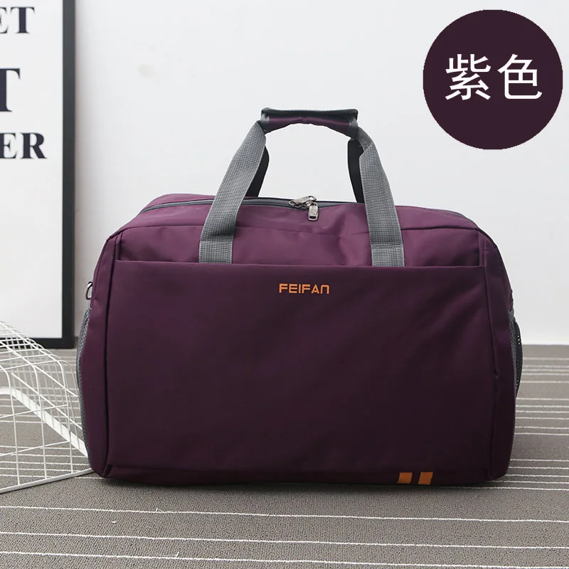 Стиль мужские дорожные сумки большой емкости багажные сумки непромокаемые дорожные сумки - Цвет: PURPLE S