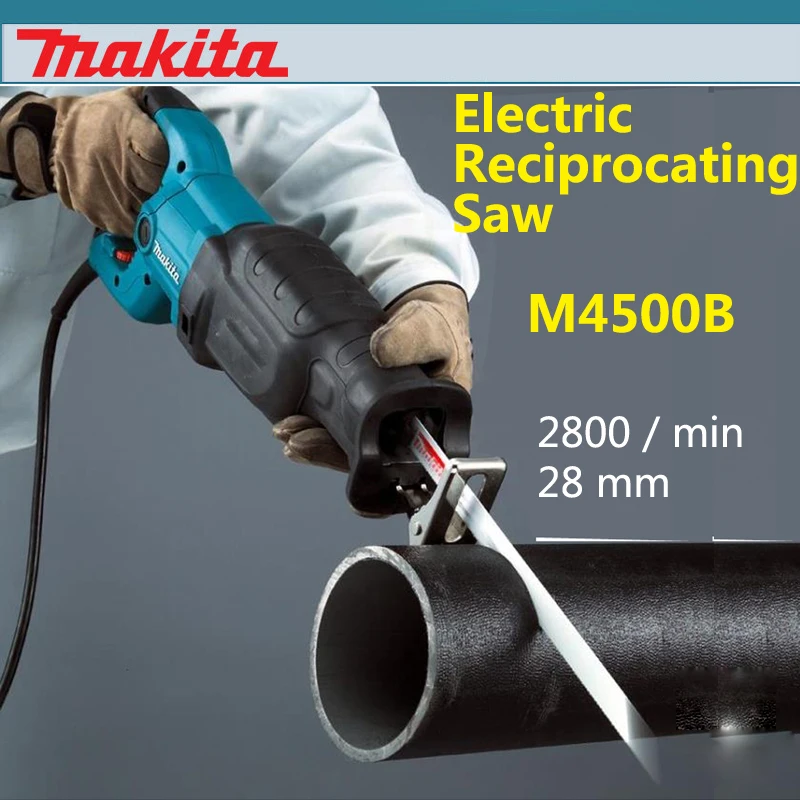 Новая японская электрическая сабельная пила Makita M4500B с регулировкой скорости резки дерева и металла 2800/мин 28 мм сабельная пила