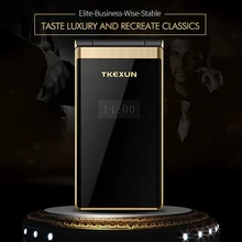 TKEXUN флип сенсорный экран 3," дисплей телефон скорость DialSOS металлический корпус не умный мобильный телефон