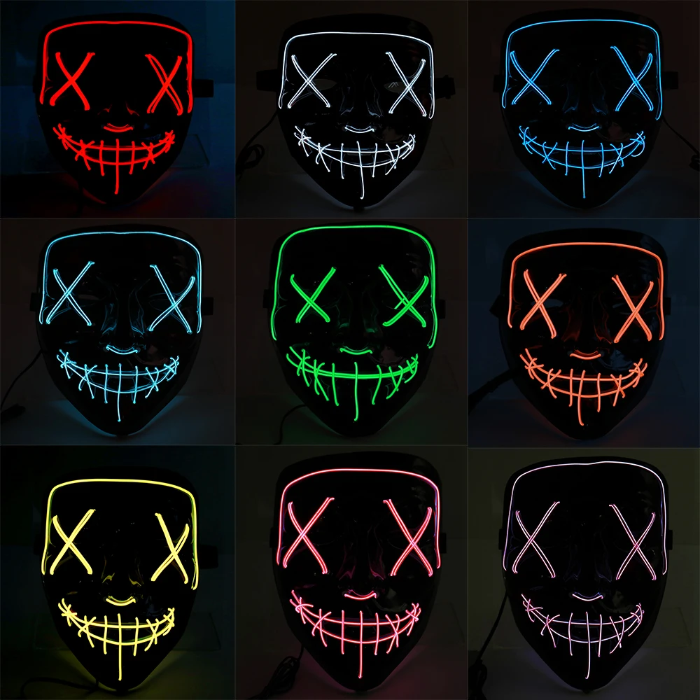 LED Light Halloween Mask Funny Mask from The Purge Election Year Great