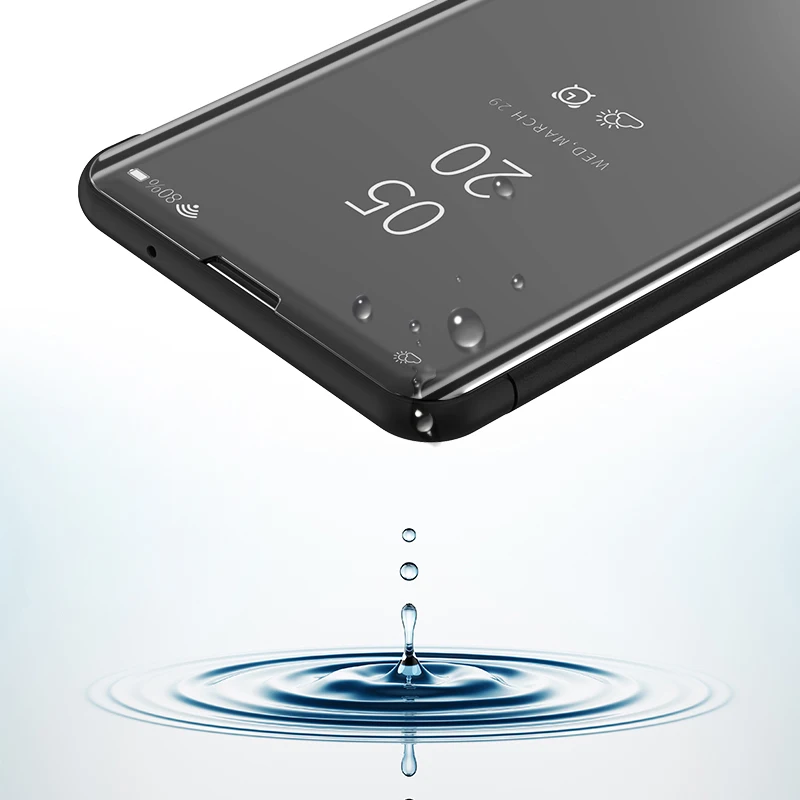 Vivo V15 Pro Case Cover Luxury Smart Transparent View Mirror Leather Flip Stand Case For Vivo V15 Pro Phone Shell Funda Coque