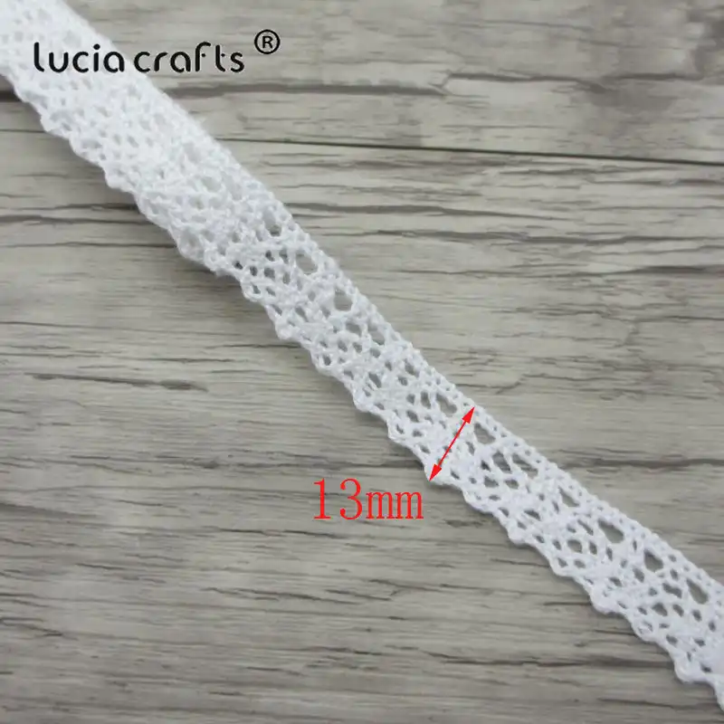 5Meters 31MM White Lace Trim Ribbon Crocheted Cotton Fabric DIY Sewing Craft