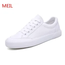 

MEIL 2018 New Spring and Summer White Shoes Women sneakers Flat Leather Canvas Shoes tenis feminino Casual Shoes Female