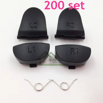 

200 set for Playstation 4 Controller Button L1 R1 L2 R2 with springs replacement for PS4 Controller Buttons Kit JDS-001 JDS-011