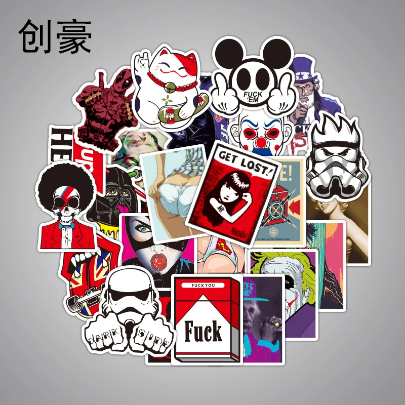 Mixed 100 PCS Cute Animal Sticker Luggage Skateboard Vinyl Decals Car Styling Laptop Bike Toy Waterproof