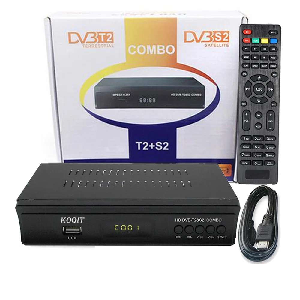 DVB-T2 цифровой ТВ приставка DVB-S2 приемник спутниковый ТВ-тюнер DVBT2 приемник DVB T2 комбо декодер Wifi Biss ключ питания vu телеприставка