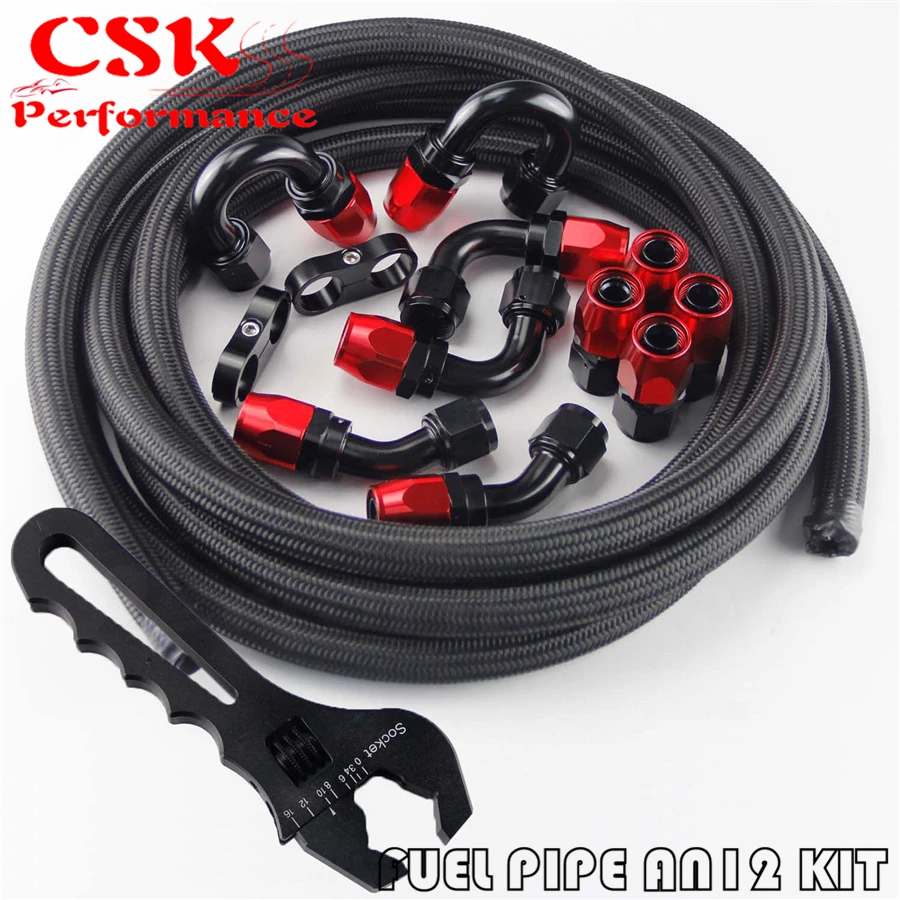 AN12 Nylon Steel Braided Oil Fuel Line Fitting Hose End Wrench Tool