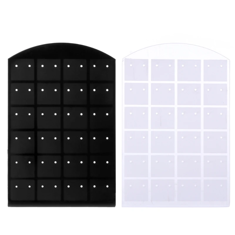 Earrings Ear Studs Display Rack Stand Jewelry Organizer Holder Showcase 48 Holes