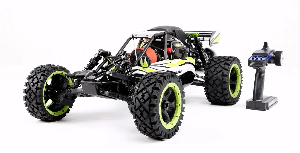 Qbaja Mini baja 29cc Powerfull 2t engin 2,4g пульт дистанционного управления переднее колесо может прыгать