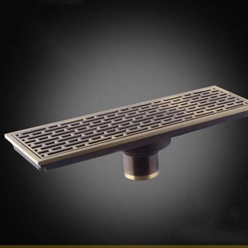 

Copper Craftsman Full Copper Bathroom Shower Room Rectangular Lengthened Odor-proof Hair-proof Floor Leakage GD20188MAB