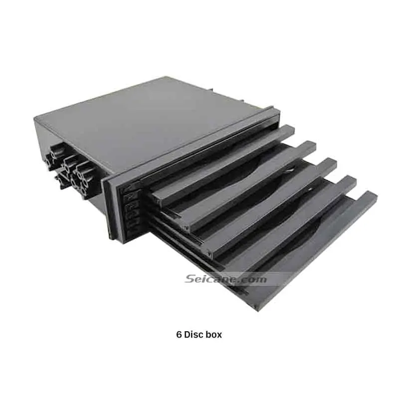 

Seicane Universal Car 6-Disc Storage Box for Container Drawer Set Radio Pocket Tray Installation Mount Refit Kit Multi-purpose