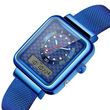 Men Watch Dual Display Male Wristwatches fashion casual  Mens Watches Topstainless  Brand Waterproof Watch SteelMasculino 2019