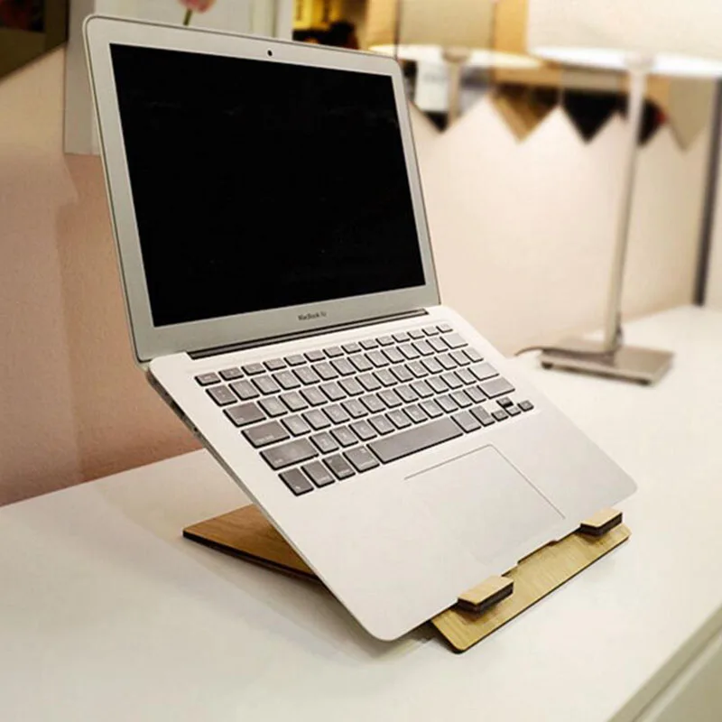 Free shipping Creative Bamboo Wooden For Apple MacBook Pro Portable stand For apple wood radiator Notebook cooling base Free shipping Creative Bamboo Wooden For Apple MacBook Pro Portable stand For apple wood radiator Notebook cooling base