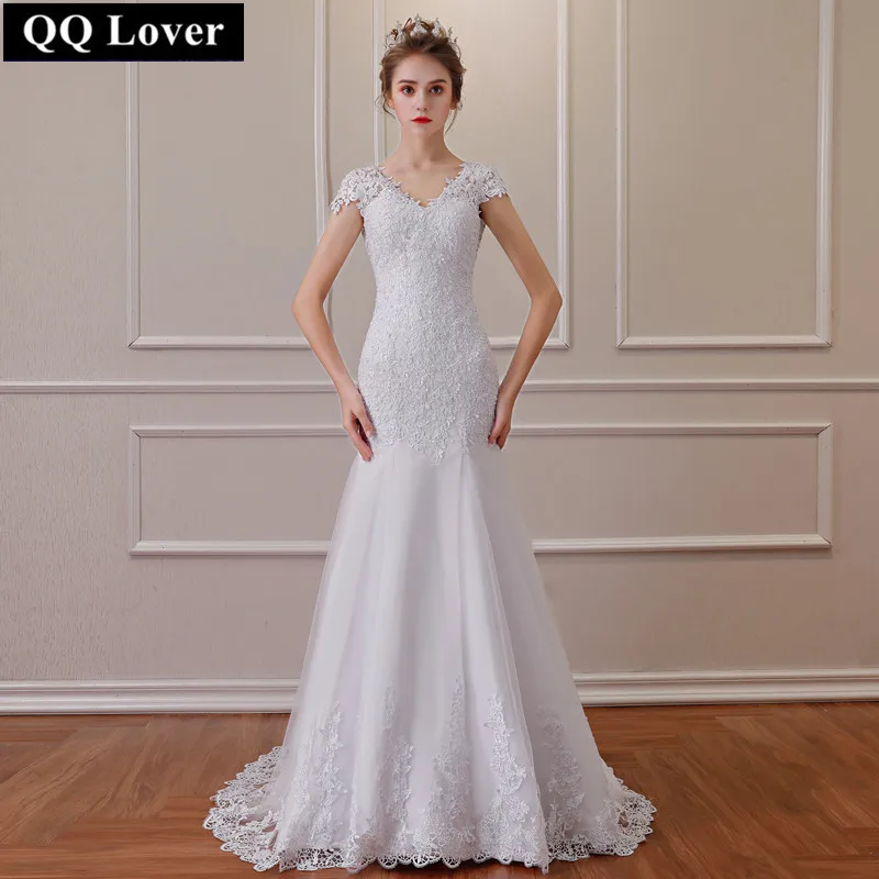 Qq Amante 2019 Vintage Encaje De Sirena Apliques Para Vestidos De Bodas Vestido De Novia Trajes De Novia Con Espalda Descubierta Sexy Vestidos De Boda Perlas Vestidos De Novia Aliexpress
