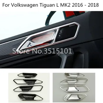

Car Cover Stick Trim Internal Door Inner Handle Bowl Frame 4pcs For Volkswagen Tiguan L TiguanL MK2 2016 2017 2018 2019 2020