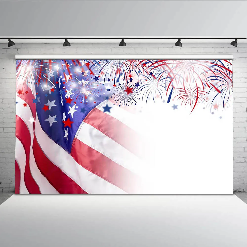 Mehofoto American Flag Firework Background Photography Independence Day Photo Backdrop Studio | Электроника