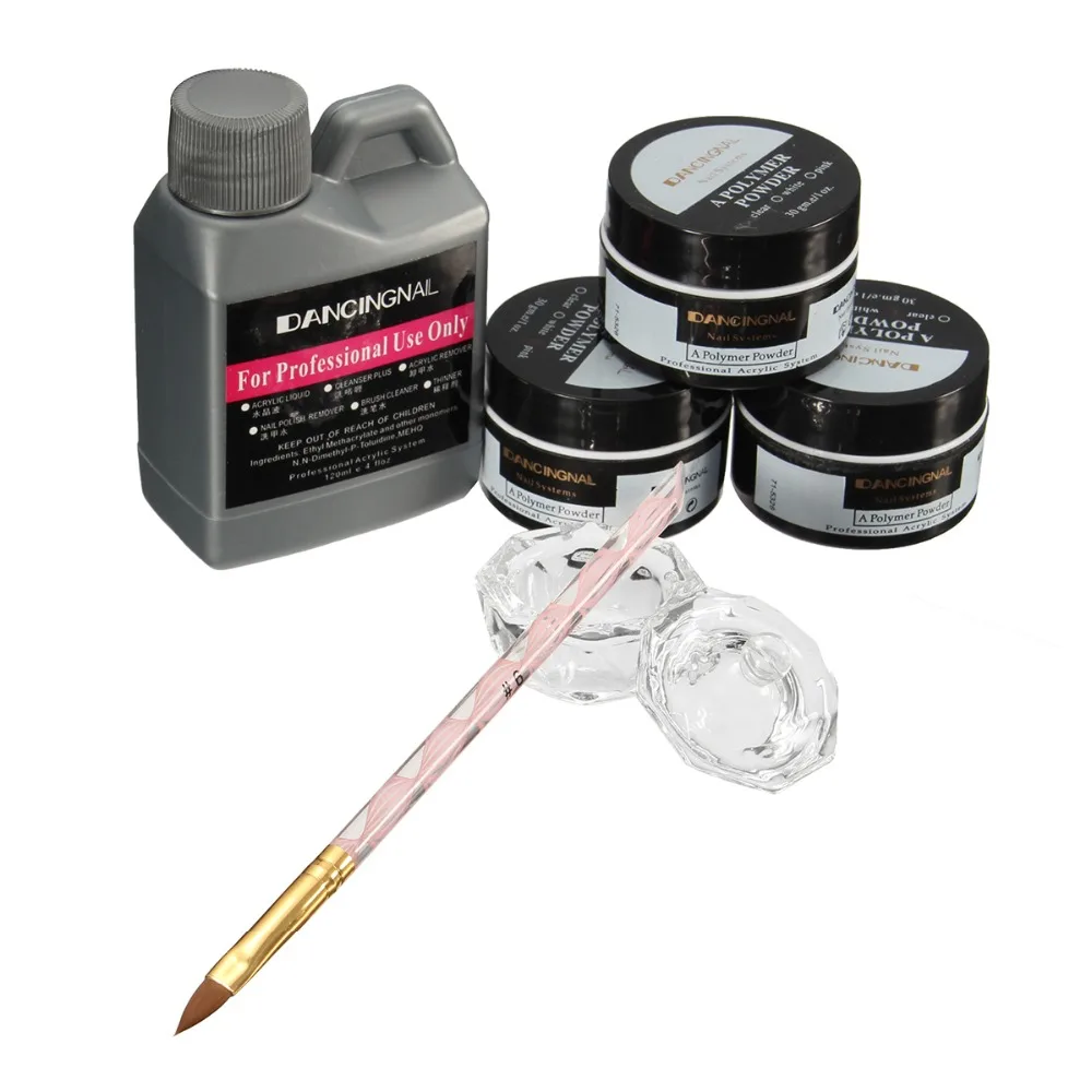 

Nail Beauty Art Kit Acrylic UV Gel Liquid Crystal Dappen Powder Brush Pen Dish DIY Tool Set Dancingnail