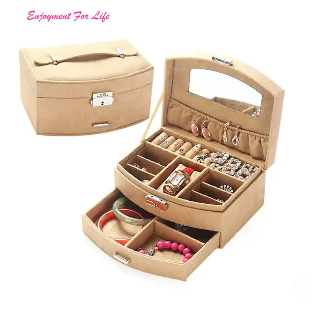 Jewelry Box For Jewelry Exquisite Makeup Case 2016 Wholesale High