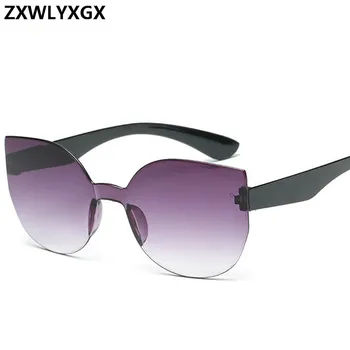 

ZXWLYXGX Brand design fashion cat eye sunglasses men women retro colorful gradient sun glasses trend oculos feminino