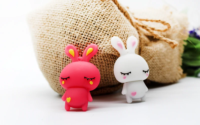 Лидер продаж USB Flash Drive белый кролик Флешка в форме героя мультика кролик Memory Stick милый usb-флеш накопитель в форме кролика 4 GB 8 GB 16 ГБ, 32 ГБ, 64 ГБ U