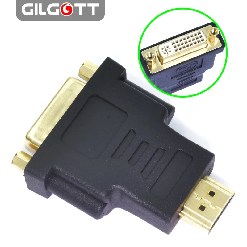 

DVI to HDMI Adapter DVI 24+5 Male to HDMI Female Converter for HDTV LCD PC Computer DVD Projector PS3 PS4 TV BOX