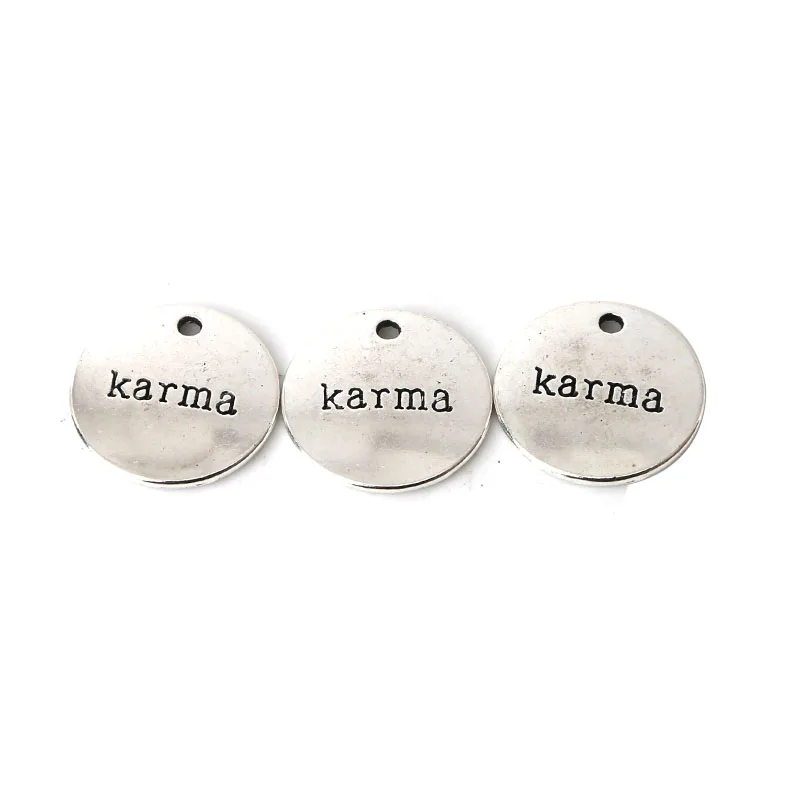 10pcs-lot-20mm-Antique-silver-KARMA-charms-pendant-for-women-diy-necklace-pendant-jewelry-accessories-findings